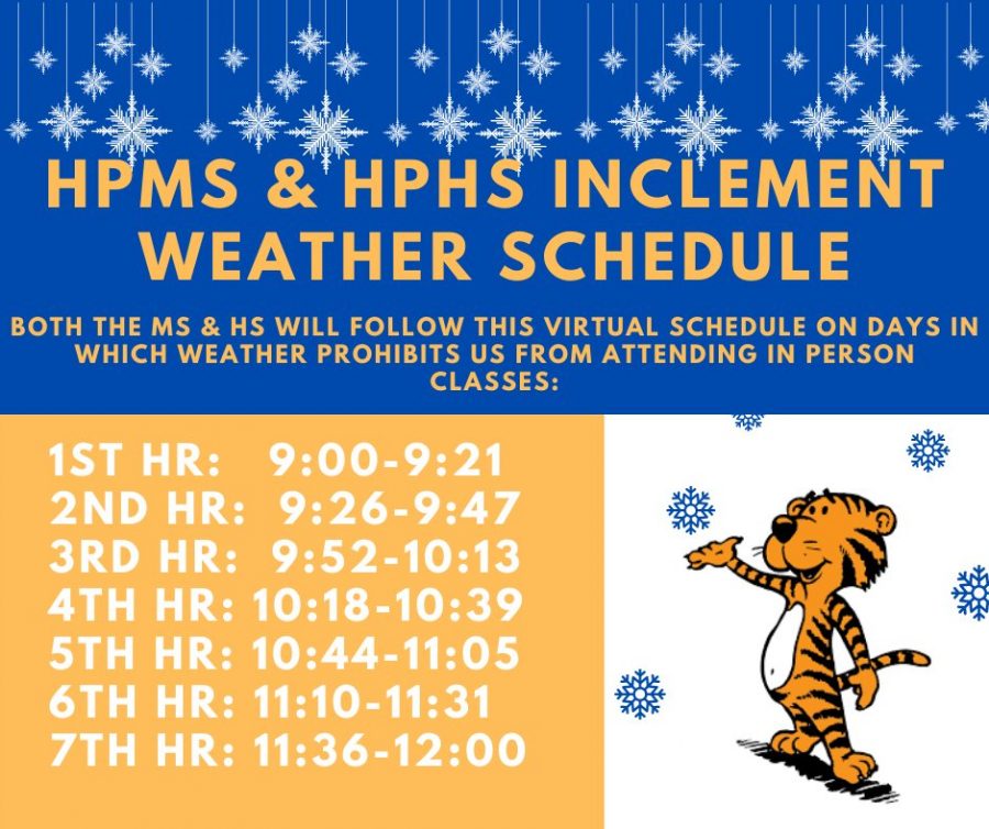 HPHS and HPMS new Inclement Weather schedule 